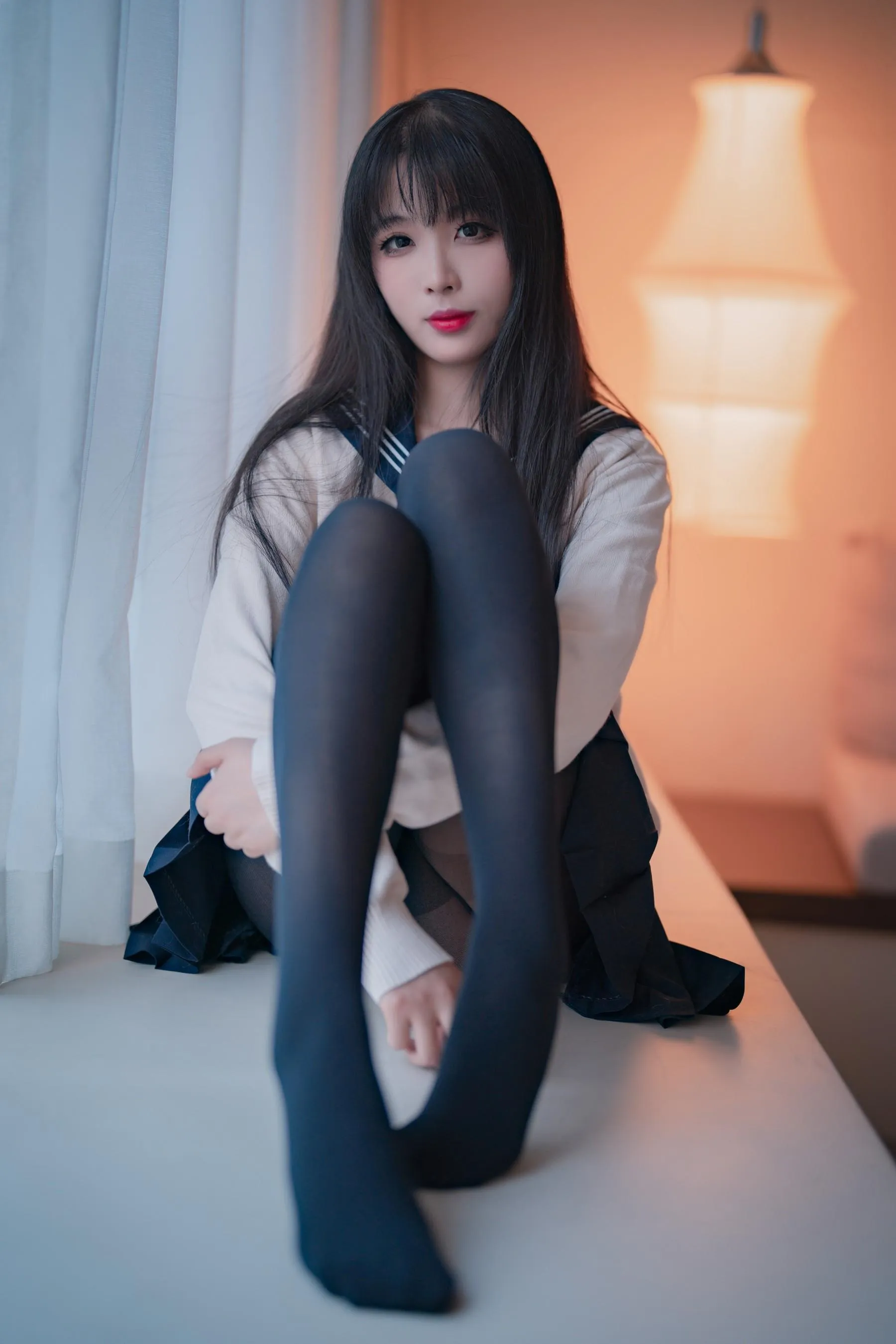 轩萧学姐 – NO.42 JK厚裤袜-写真 [33P]插图4